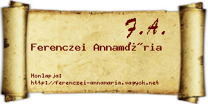 Ferenczei Annamária névjegykártya