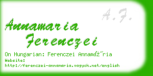 annamaria ferenczei business card